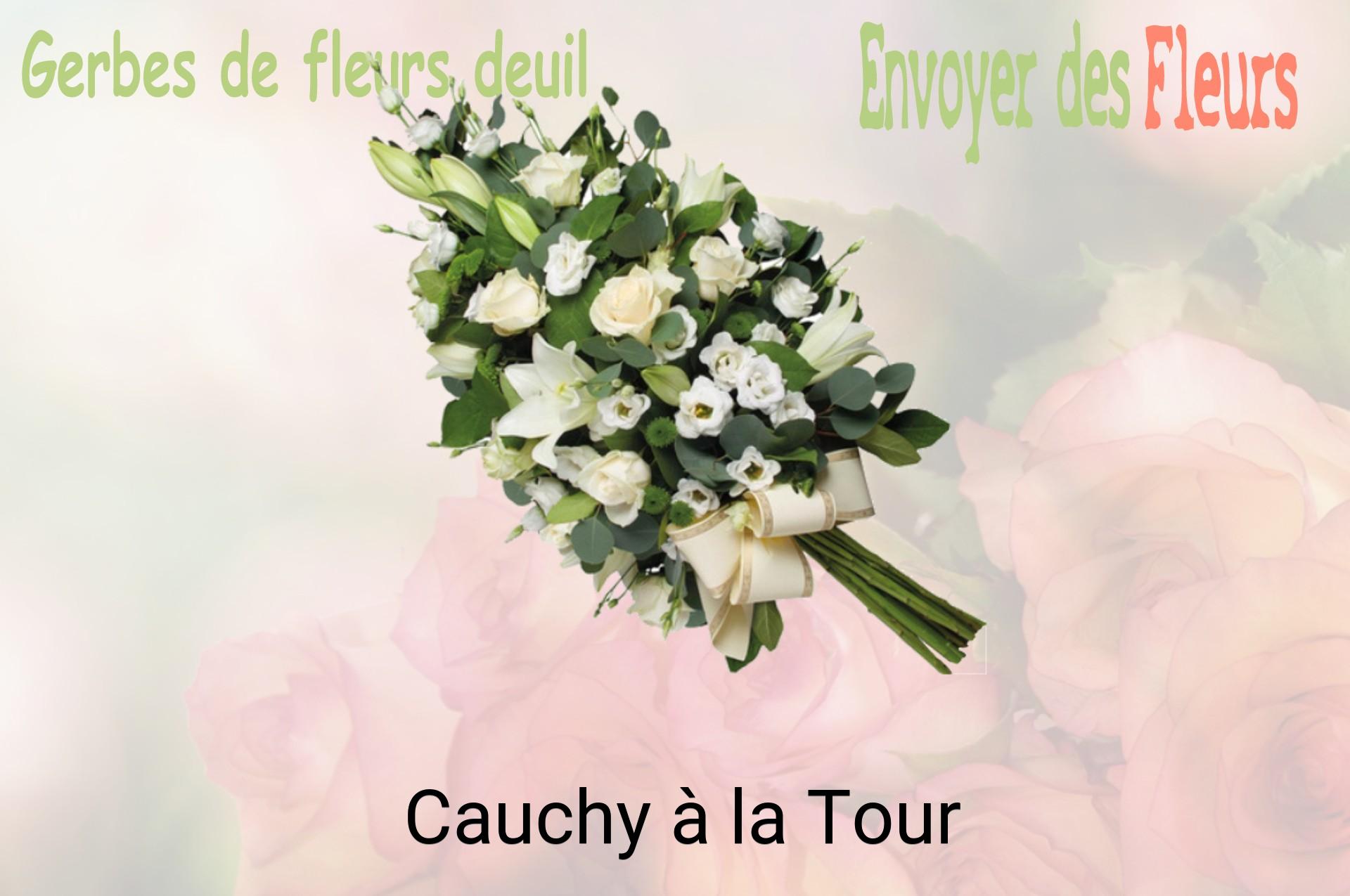 Gerbe de fleurs de deuil livrée à Cauchy-à-la-Tour